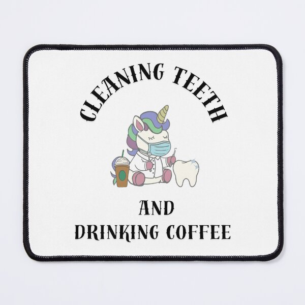 Item preview, Dental hygienist drinking coffee designed and sold by TaraPen.