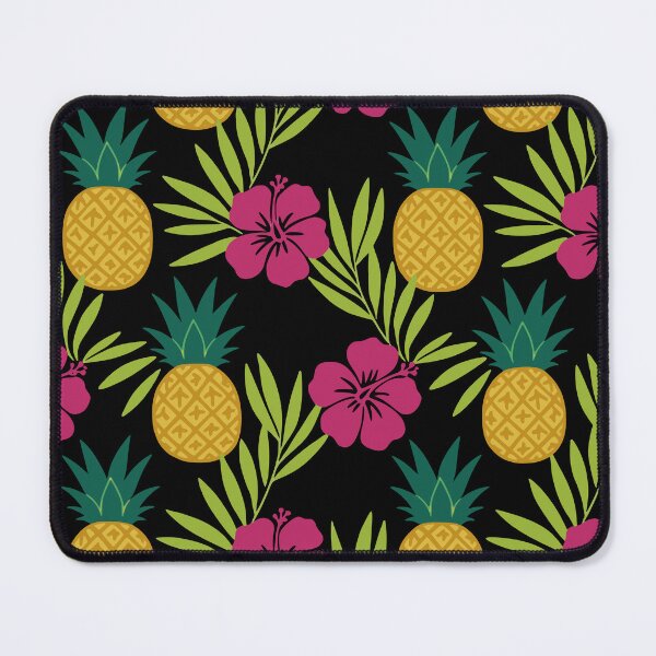 Item preview, Tropical Pineapple Hibiscus Leaves Seamless Pattern Print designed and sold by Gear Camel.