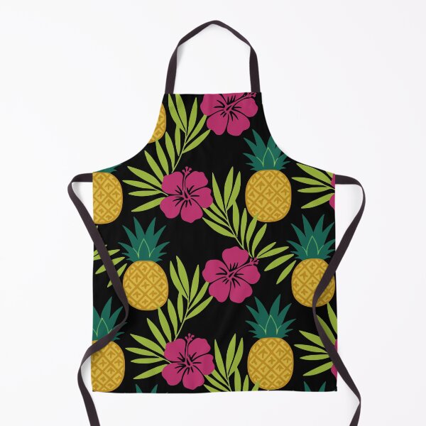 Item preview, Tropical Pineapple Hibiscus Leaves Seamless Pattern Print designed and sold by Gear Camel.