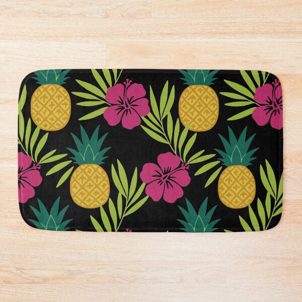 Item preview, Tropical Pineapple Hibiscus Leaves Seamless Pattern Print designed and sold by Gear Camel.
