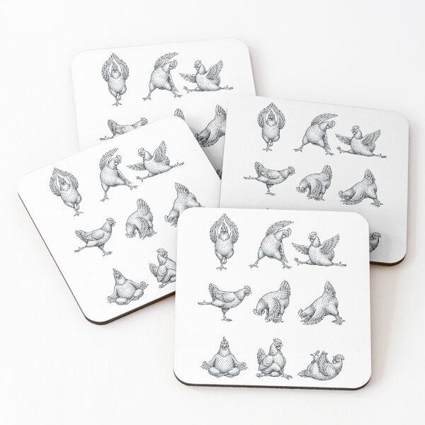 Item preview, Vintage Chicken Yoga Poses Funny Meditation Animal Lover designed and sold by DoodleTortle.