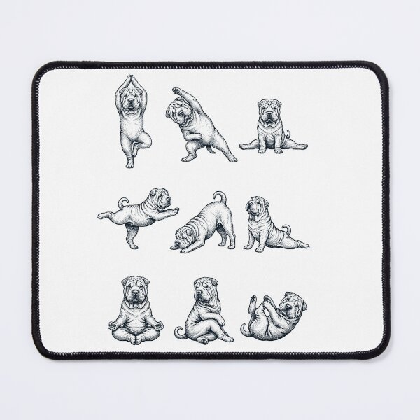 Item preview, Vintage Chinese Shar Pei Yoga Poses Funny Meditation Dog Mom Lover designed and sold by DoodleTortle.