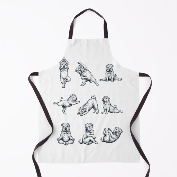 Item preview, Vintage Chinese Shar Pei Yoga Poses Funny Meditation Dog Mom Lover designed and sold by DoodleTortle.