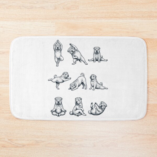 Item preview, Vintage Chinese Shar Pei Yoga Poses Funny Meditation Dog Mom Lover designed and sold by DoodleTortle.