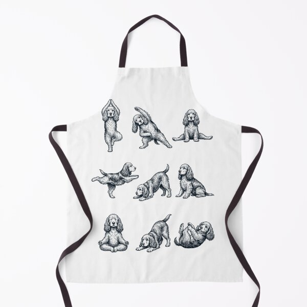 Item preview, Vintage Cocker Spaniel Yoga Poses Funny Meditation Dog Mom Lover designed and sold by DoodleTortle.