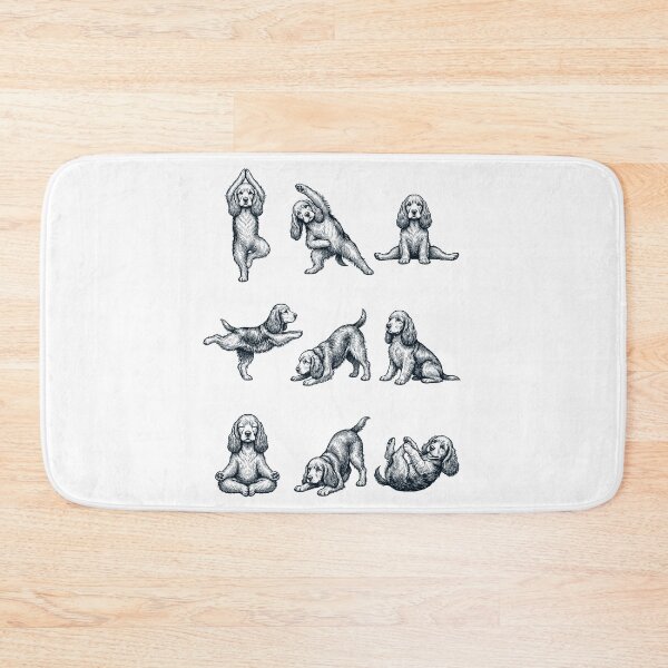 Item preview, Vintage Cocker Spaniel Yoga Poses Funny Meditation Dog Mom Lover designed and sold by DoodleTortle.