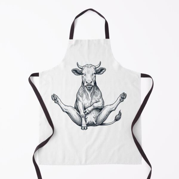 Item preview, Funny Cow Yoga Pose Animal Lover Meme designed and sold by DoodleTortle.