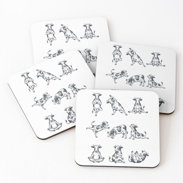 Item preview, Vintage Cow Yoga Poses Funny Meditation Animal Lover designed and sold by DoodleTortle.