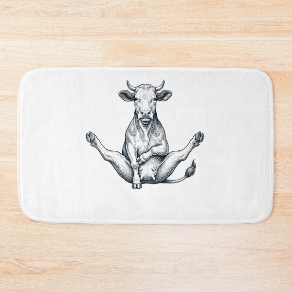Item preview, Funny Cow Yoga Pose Animal Lover Meme designed and sold by DoodleTortle.