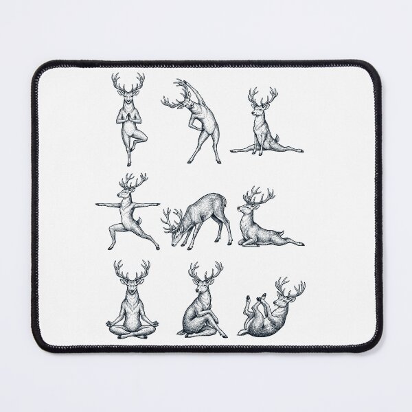 Item preview, Vintage Deer Yoga Poses Funny Meditation Animal Lover designed and sold by DoodleTortle.