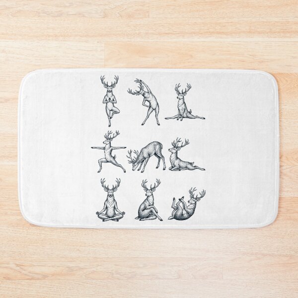 Item preview, Vintage Deer Yoga Poses Funny Meditation Animal Lover designed and sold by DoodleTortle.