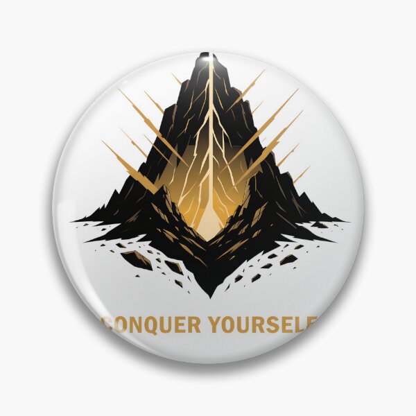 Item preview, Conquer Yourself – Inner Strength Mountain Motivational Design designed and sold by LordOfWear.