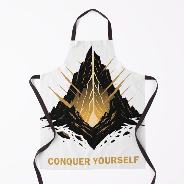 Item preview, Conquer Yourself – Inner Strength Mountain Motivational Design designed and sold by LordOfWear.