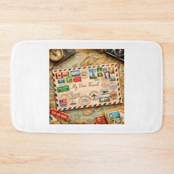 Item preview, Pen pal. Vintage travel letter with stamps designed and sold by Steffani Lehmann.