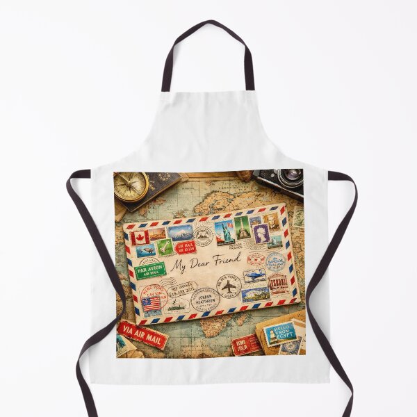 Item preview, Pen pal. Vintage travel letter with stamps designed and sold by Steffani Lehmann.