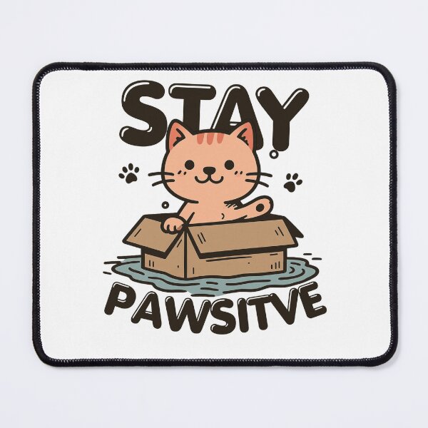 Item preview, Stay Pawsitive Floating Kitten – Cute Calm Cat in Water Design designed and sold by Region.