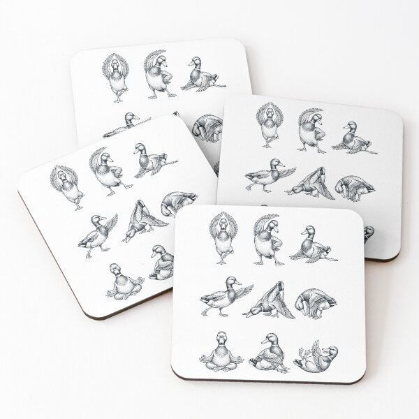 Item preview, Vintage Duck Yoga Poses Funny Meditation Animal Lover designed and sold by DoodleTortle.