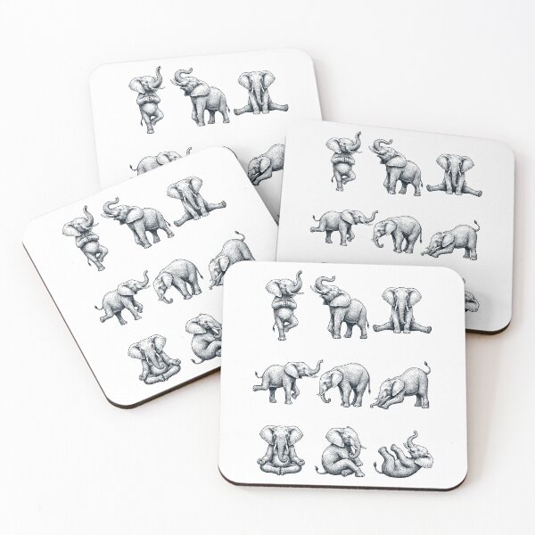 Item preview, Vintage Elephant Yoga Poses Funny Meditation Animal Lover designed and sold by DoodleTortle.