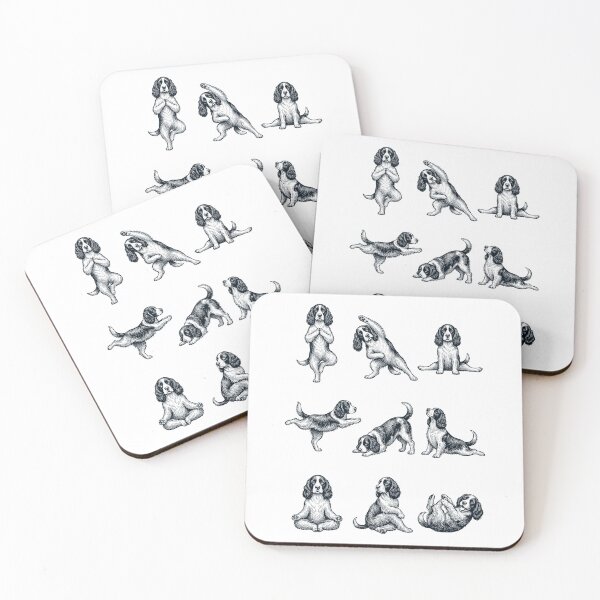 Item preview, Vintage English Springer Spaniel Yoga Poses Funny Meditation Dog Mom Lover designed and sold by DoodleTortle.