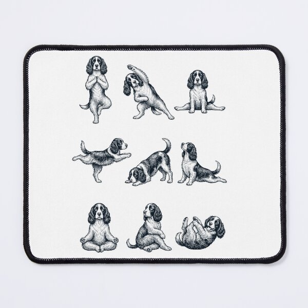 Item preview, Vintage English Springer Spaniel Yoga Poses Funny Meditation Dog Mom Lover designed and sold by DoodleTortle.