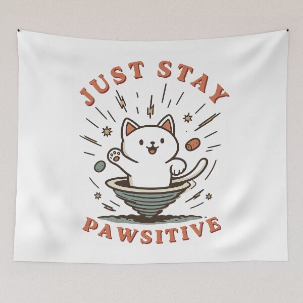 Item preview, Stay Pawsitive Tornado Kitten designed and sold by Region.