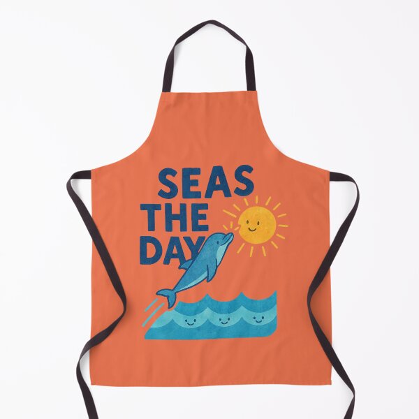 Item preview, Seas the Day: Dolphin Motivational Pun Design designed and sold by ChirpInc.