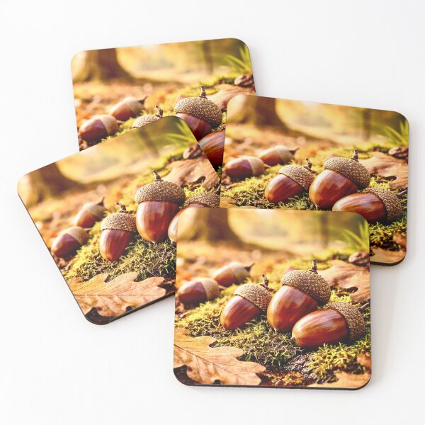 Item preview, Acorns in the autumn forest designed and sold by Steffani Lehmann.