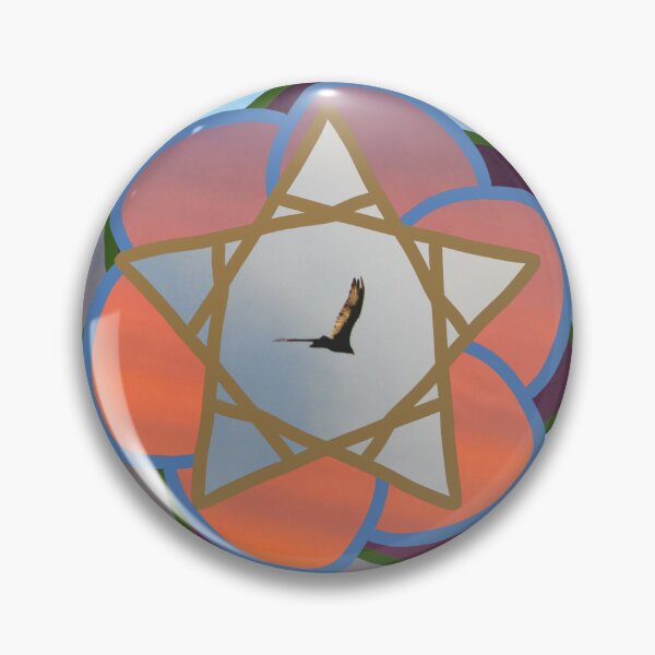 Item preview, Turkey Vulture on Geometric Sky designed and sold by CJ-Nature-Art.