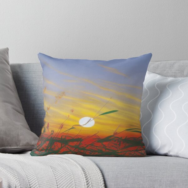 Item preview, Golden Sunset Field with Silhouetted Grass – Atmospheric Nature Art by FotoworldEdel designed and sold by FotoworldEdel.