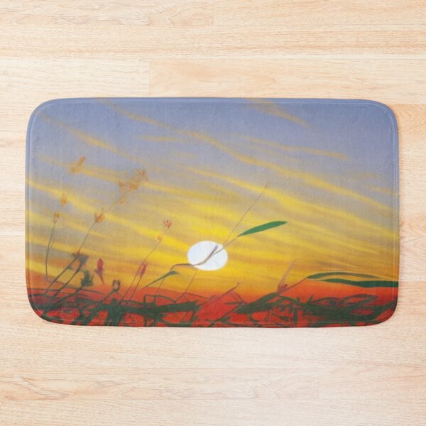 Item preview, Golden Sunset Field with Silhouetted Grass – Atmospheric Nature Art by FotoworldEdel designed and sold by FotoworldEdel.