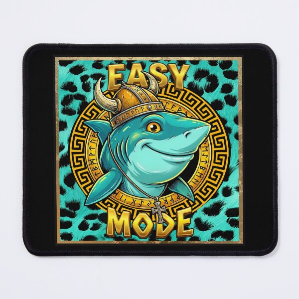 Item preview, Viking Shark Easy Mode - Funny Gold Shark Viking Logo designed and sold by Italian Ink Studio.