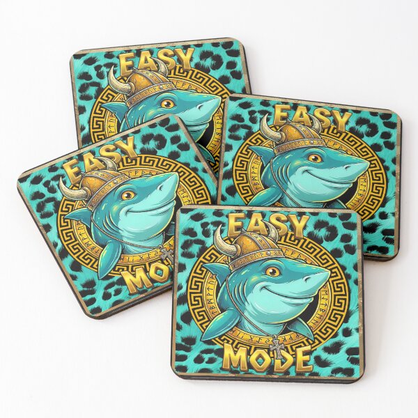 Item preview, Viking Shark Easy Mode - Funny Gold Shark Viking Logo designed and sold by Italian Ink Studio.