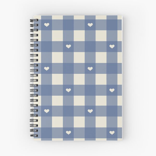 Item preview, Blue Gingham Heart Pattern designed and sold by MoonwillowArt.