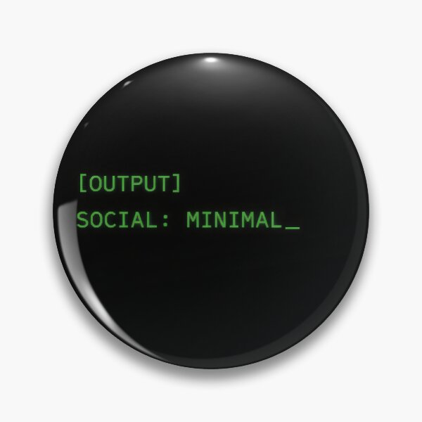 Item preview, Minimal Social Output – Retro Terminal Status Design designed and sold by Mad Factory Designs.