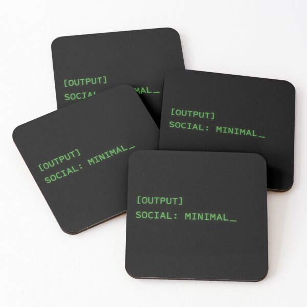 Item preview, Minimal Social Output – Retro Terminal Status Design designed and sold by Mad Factory Designs.