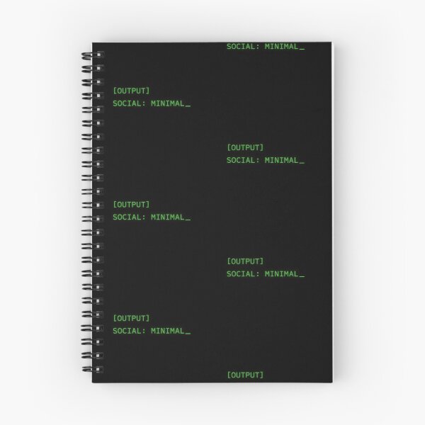 Item preview, Minimal Social Output – Retro Terminal Status Design designed and sold by Mad Factory Designs.