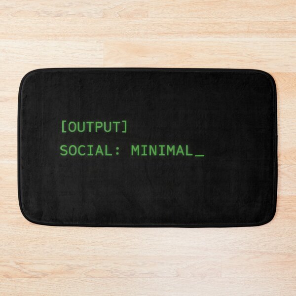 Item preview, Minimal Social Output – Retro Terminal Status Design designed and sold by Mad Factory Designs.