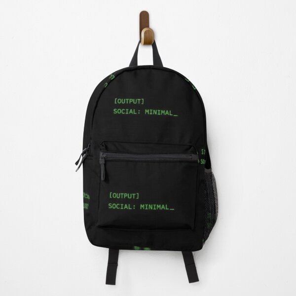 Item preview, Minimal Social Output – Retro Terminal Status Design designed and sold by Mad Factory Designs.