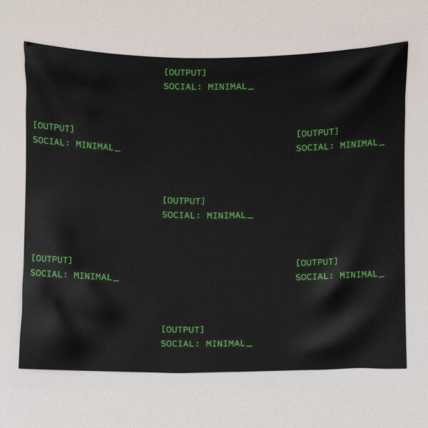 Item preview, Minimal Social Output – Retro Terminal Status Design designed and sold by Mad Factory Designs.