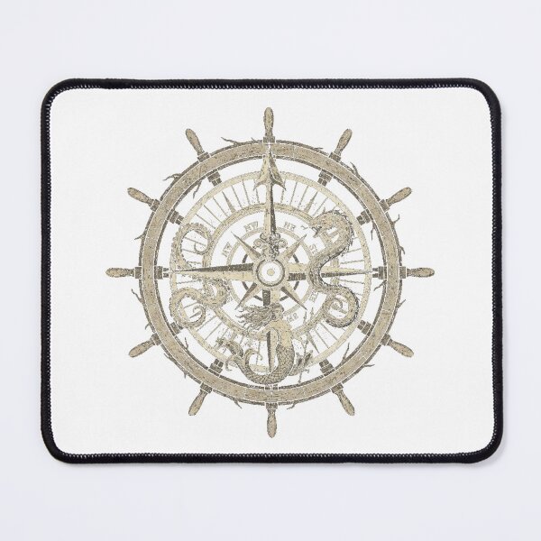 Item preview, Piratecore Worn-Leather Sea-Shanty Compass Design designed and sold by FiveBlessings.