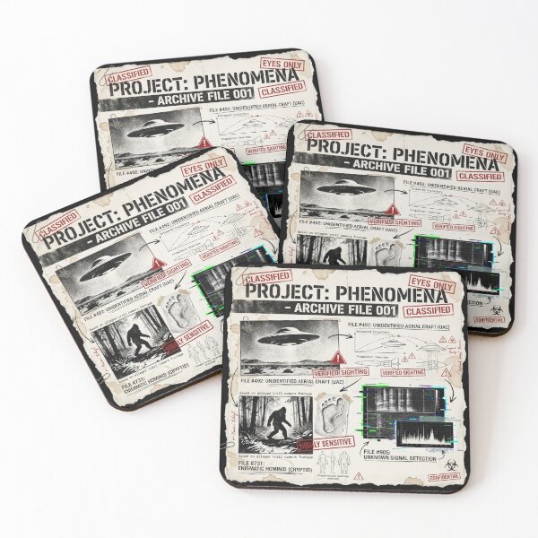 Item preview, Classified Files – UFO & Cryptid Investigation Vintage Conspiracy Design designed and sold by PLUSHIWORLDtm.