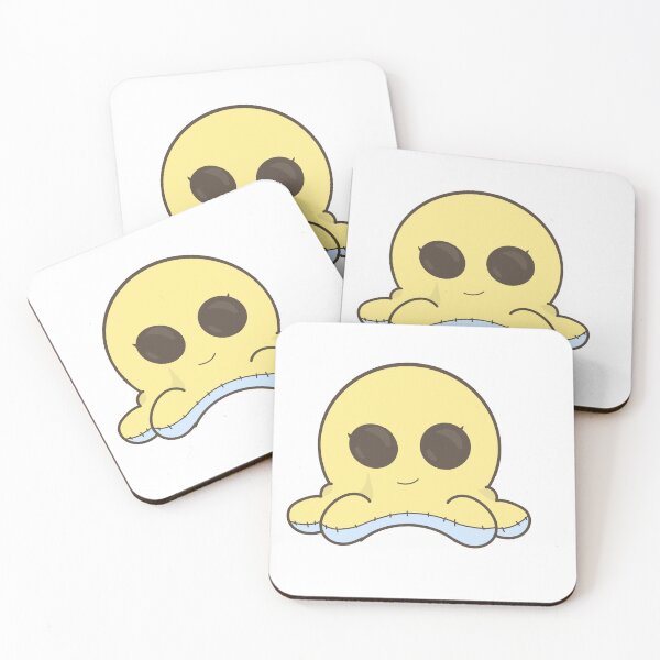 Item preview, Cutie squid Artwork happy yellow  designed and sold by TSSartworkshop.