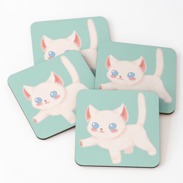 Item preview, white cat soft cozy designed and sold by Orantabby.