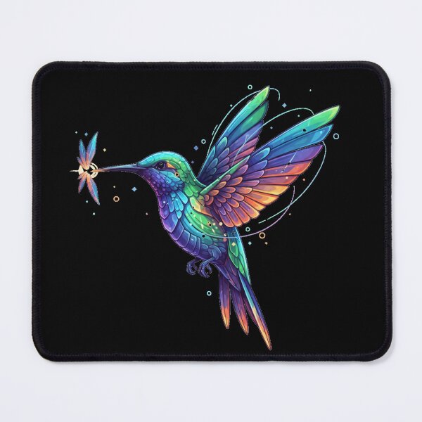 Item preview, Solarpunk Bioluminescent Hummingbird Garden Metropolis designed and sold by FiveBlessings.