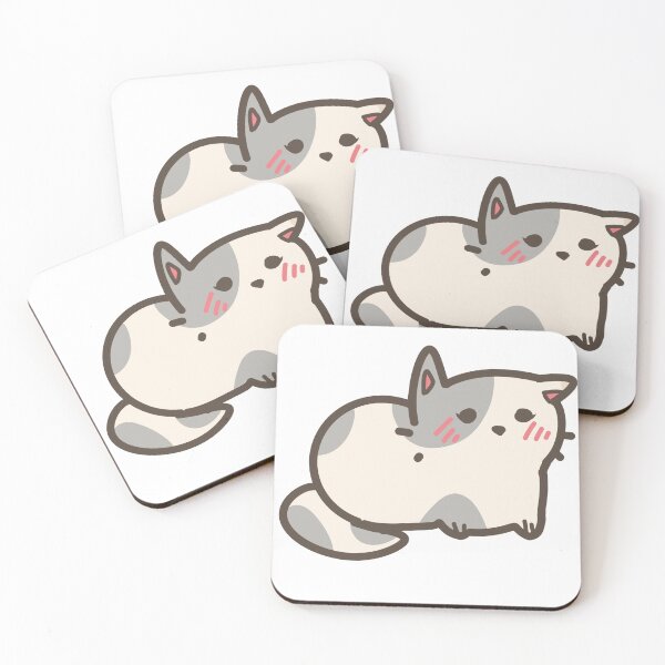 Item preview, Cutie kawii cat Art piece grey and cream cat  designed and sold by TSSartworkshop.