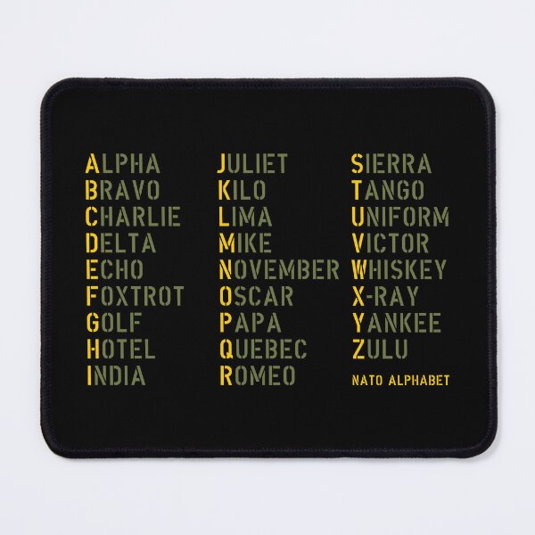 Item preview, NATO Phonetic Alphabet designed and sold by The Common Tee.