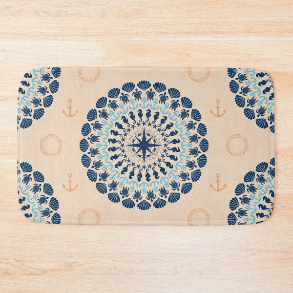 Artikelvorschau, Nautical Nomad Mandala - Anchor & Rope entworfen und verkauft von Marla-und-Bob.