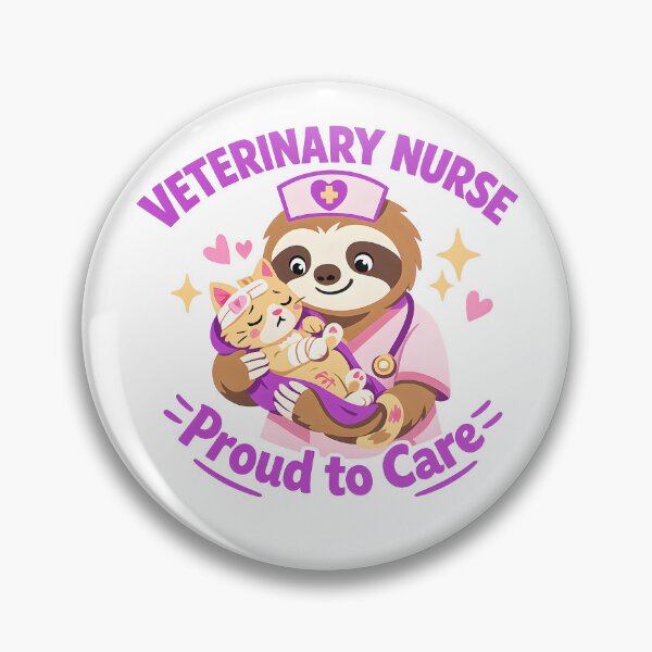 Item preview, Veterinary Nurse Proud to Care Cute Sloth Vet Tech Animal Lover Design designed and sold by ClinicalHubs.