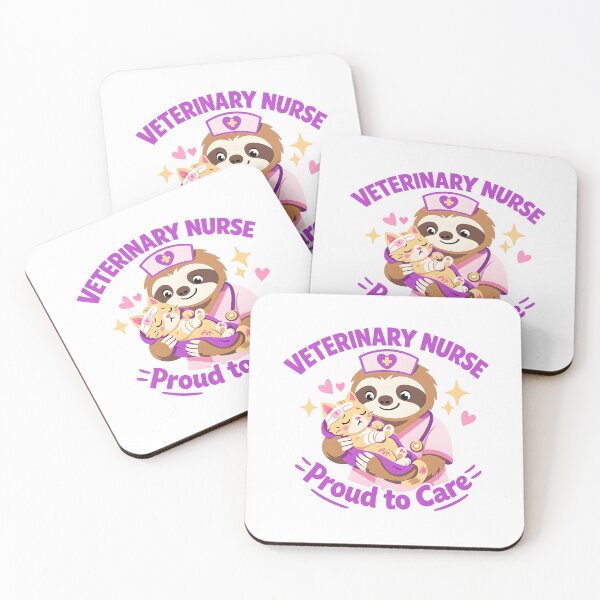 Item preview, Veterinary Nurse Proud to Care Cute Sloth Vet Tech Animal Lover Design designed and sold by ClinicalHubs.