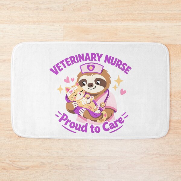 Item preview, Veterinary Nurse Proud to Care Cute Sloth Vet Tech Animal Lover Design designed and sold by ClinicalHubs.